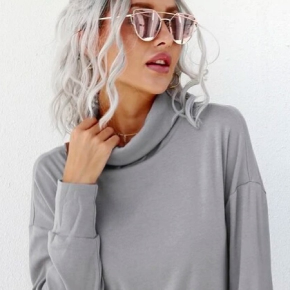 🤯2/35🤯Gray sweatshirt Dress - Picture 7 of 11